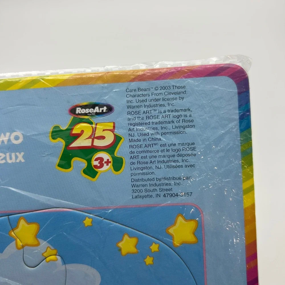RoseArt Care‎ Bears 2003 Vintage Frame Puzzles Set of 2 Sealed 25 Pieces Each